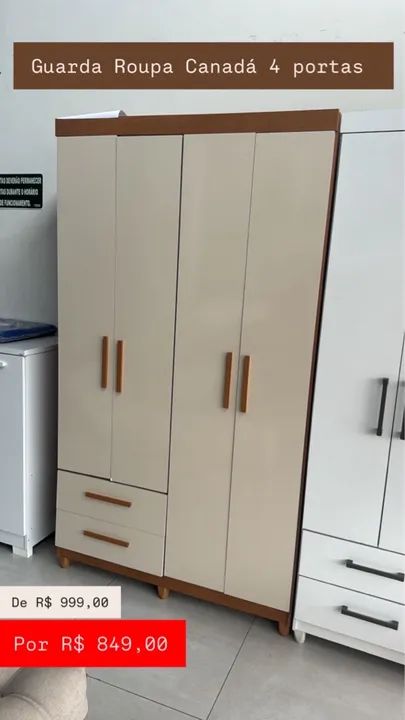 Guarda roupa 4 portas ou cômoda 