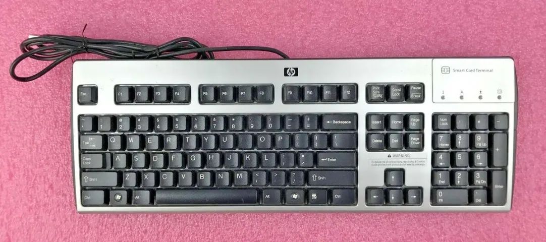 Teclado prata HP original Smartcard Reader - Foto 4