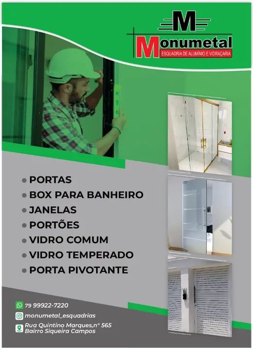 Esquadria de alumínio e vidraçaria
