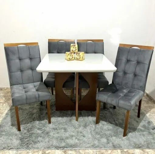 Pague no ato do recebimento, agende já! Mesa 4 Lugares Modelo 0009 Retangular - Foto 2