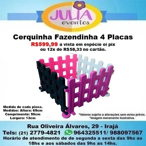 Cercadinho Cerquinha 4 Placas 