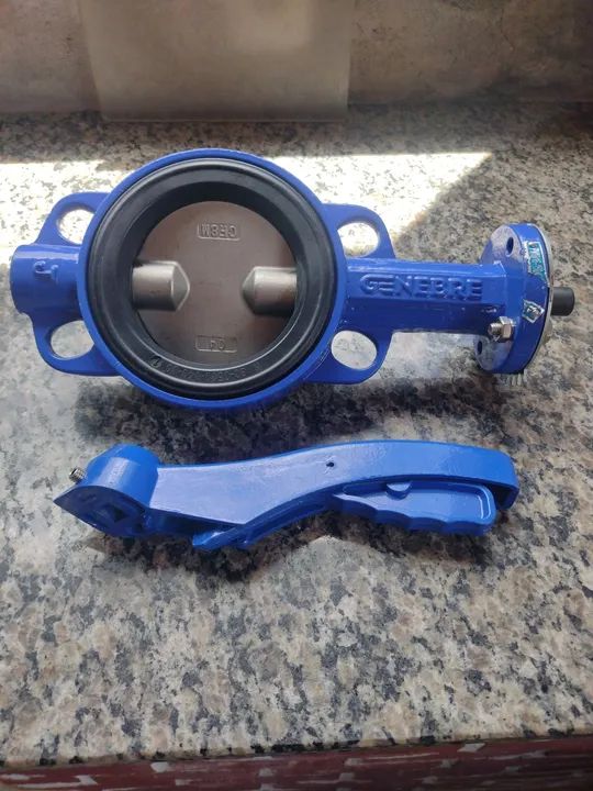 Válvula borboleta wafer 4"polegadas genebre c base o atuador 
