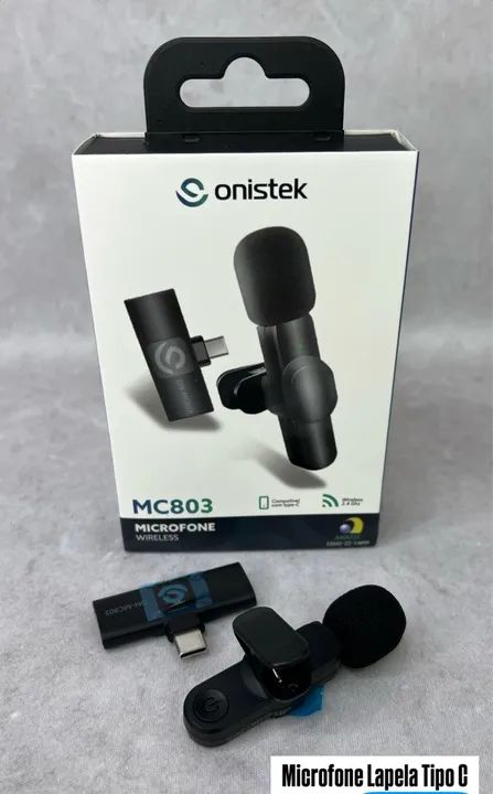 Microfone de Lapela sem fio para Android e IOS - Entrega GRÁTIS