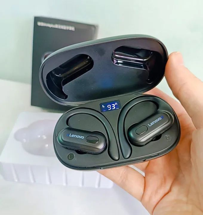 Fone LENOVO/Bluetooth 5.3/Gancho AURICULAR especial p/esportes/Graves++/6+25Horas bateria  - Foto 3
