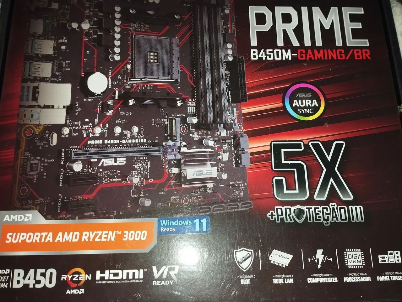 Placa-Mãe Asus b450 com defeito  - Foto 2
