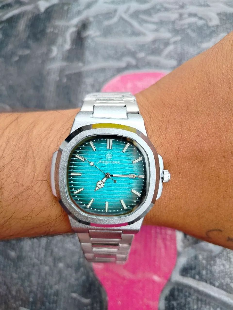 Relógio Analógico Pagamu Design Azul - Foto 3