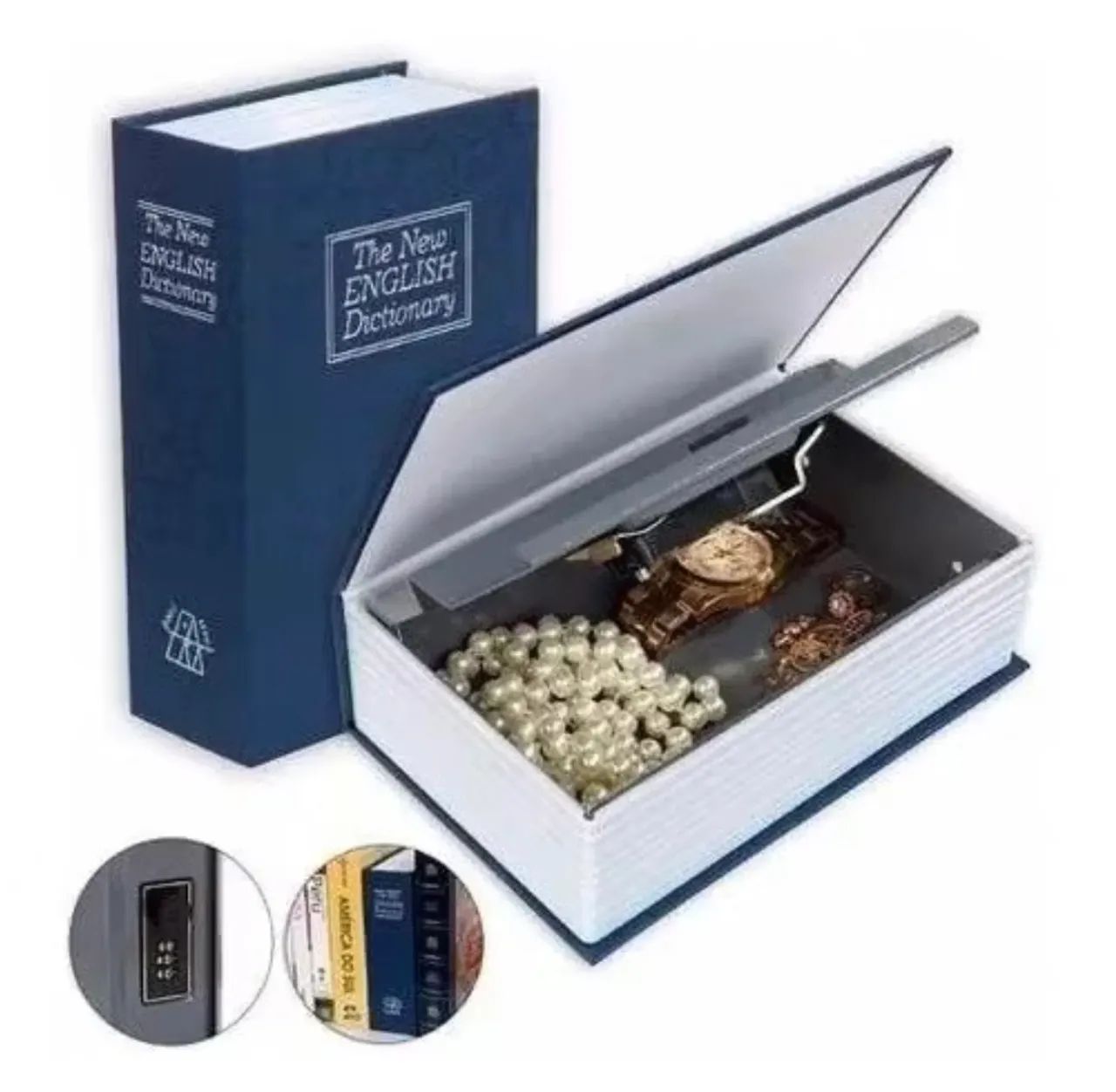 Cofre secreto em formato de livro