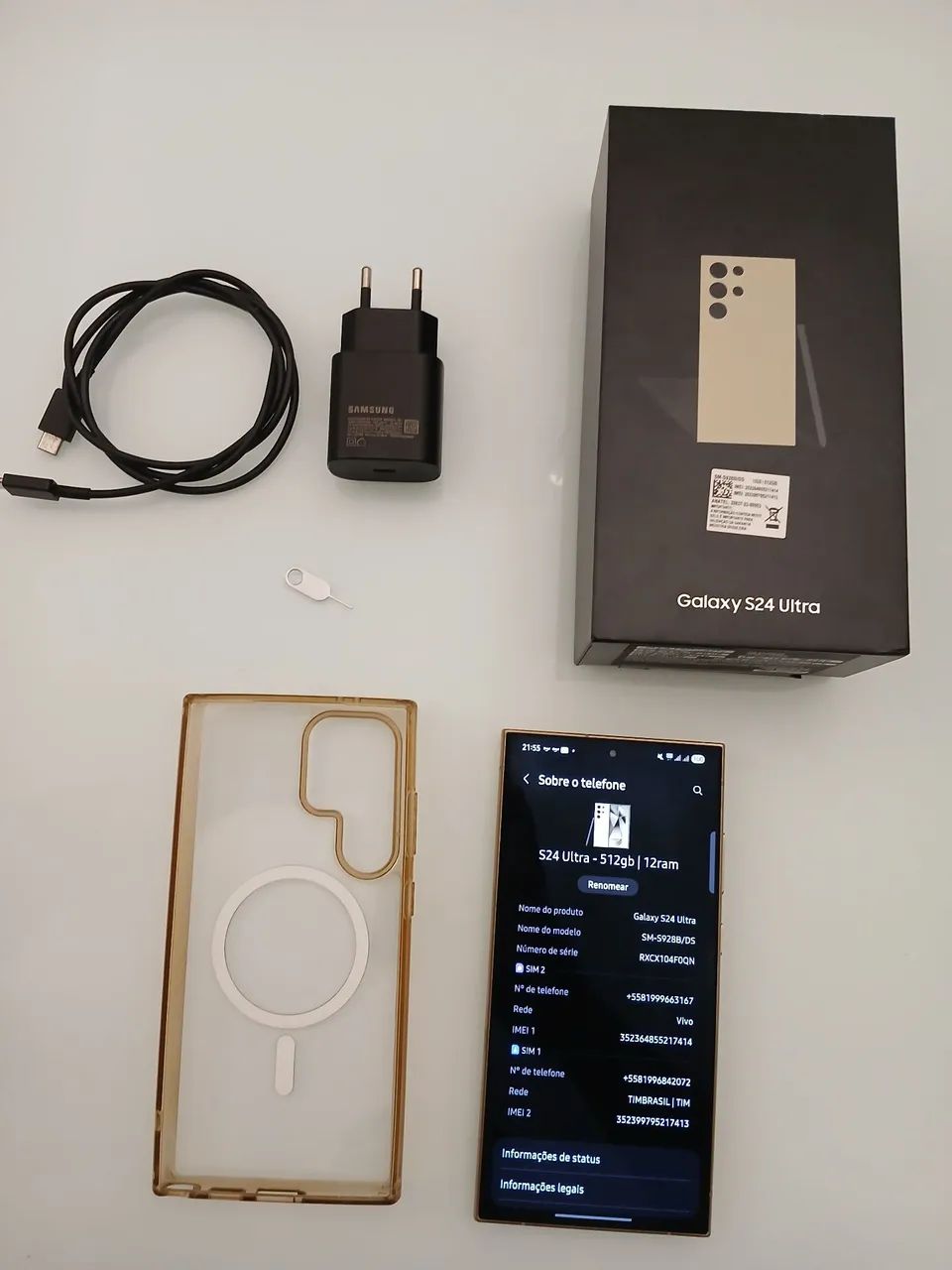 Samsung Galaxy S24 Ultra 512GB - Titânio Creme + Nota Fiscal + Capa VX Case + Caixa - Foto 3