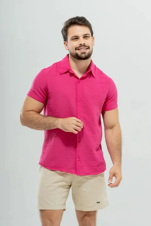 Camisa botão gola colarinho