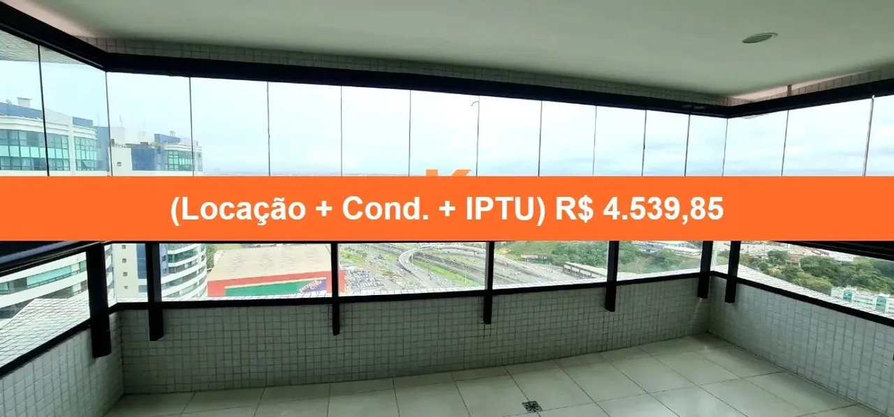 Apartamento para locação em Salvador-BA, no bairro Patamares: 1 quarto, 2 salas, 2 banheir