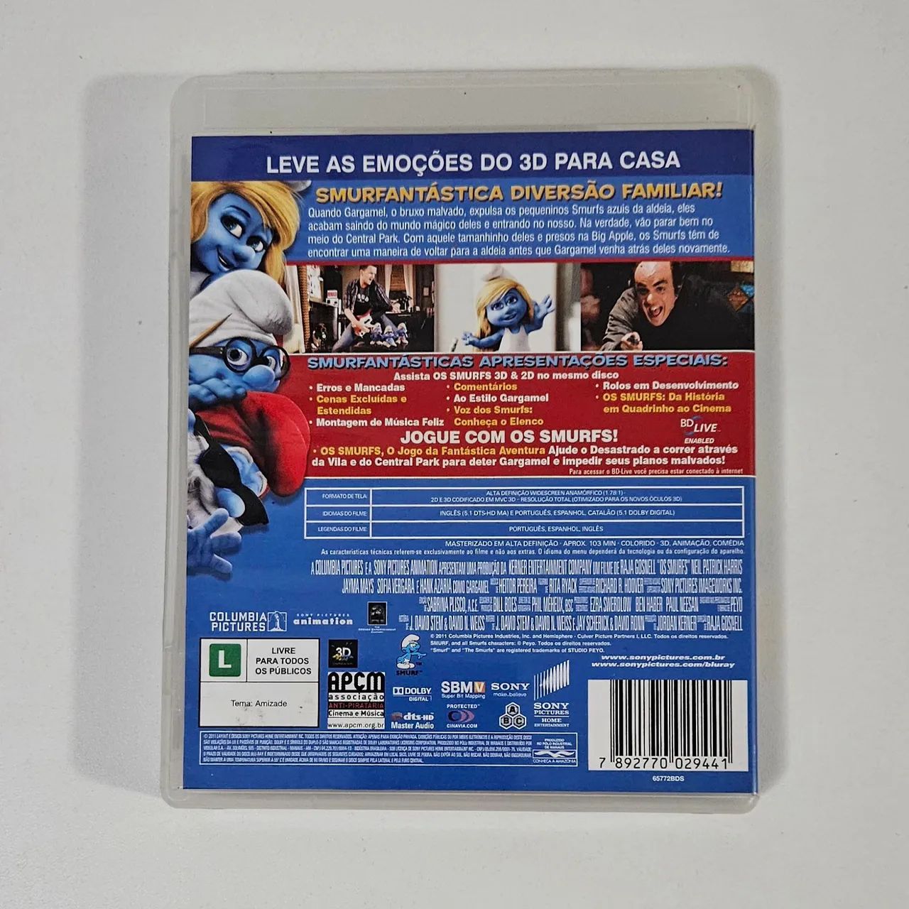 DVD Blue Ray Os Smurfs 3D - Foto 2