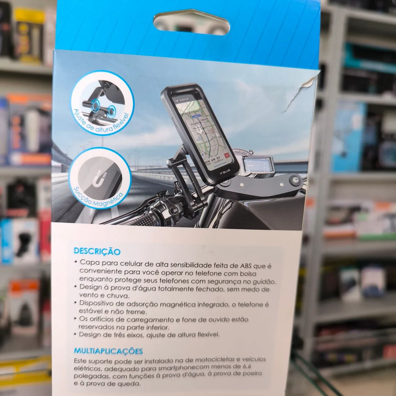 Suporte de celular para moto a prova d'água  - Foto 2
