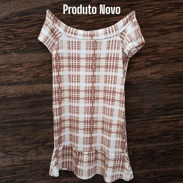 Vestido em Malha Xadrez
