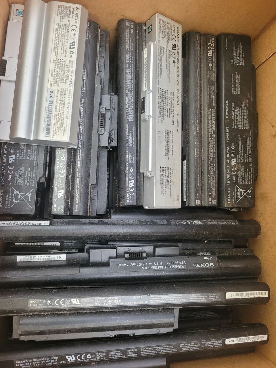 Lote 60 bateria sony notebook solar custo beneficio otimo