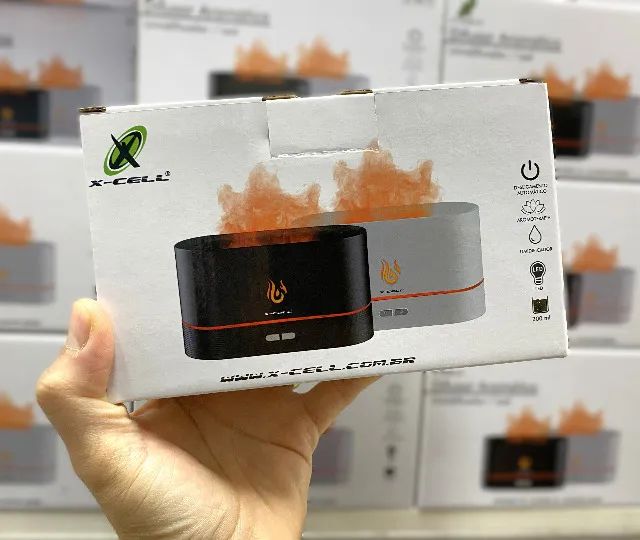 Umidificador de Ar e Difusor de Aromas 200ml com Efeito de Chamas 3D - Foto 4
