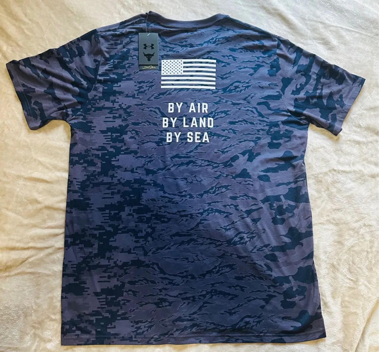 Camiseta Under Armour Project Rock Camuflada Nova Original Importada - Foto 5