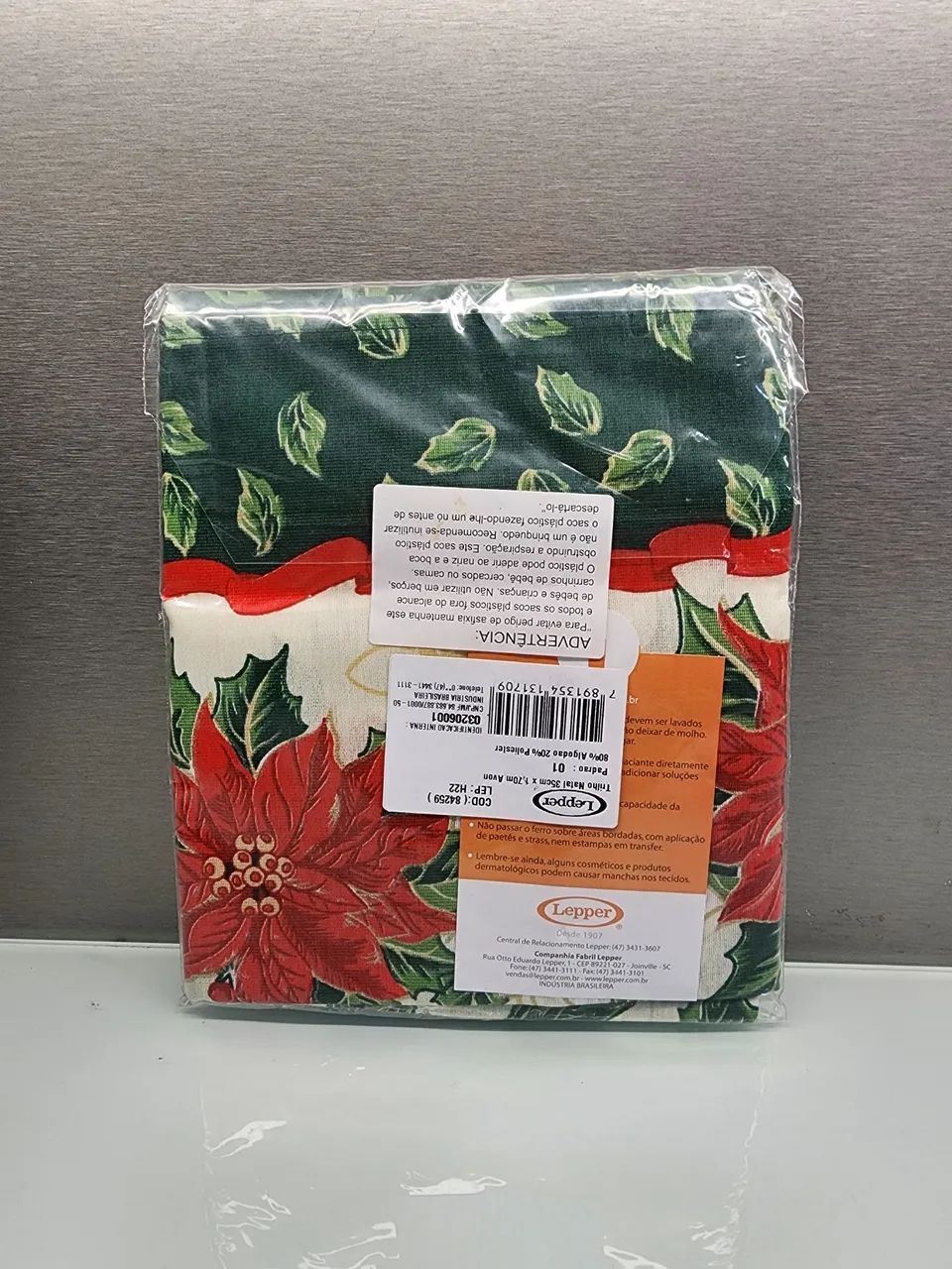 Trilho de mesa de Natal da Lepper 170cm x 35cm - Foto 2