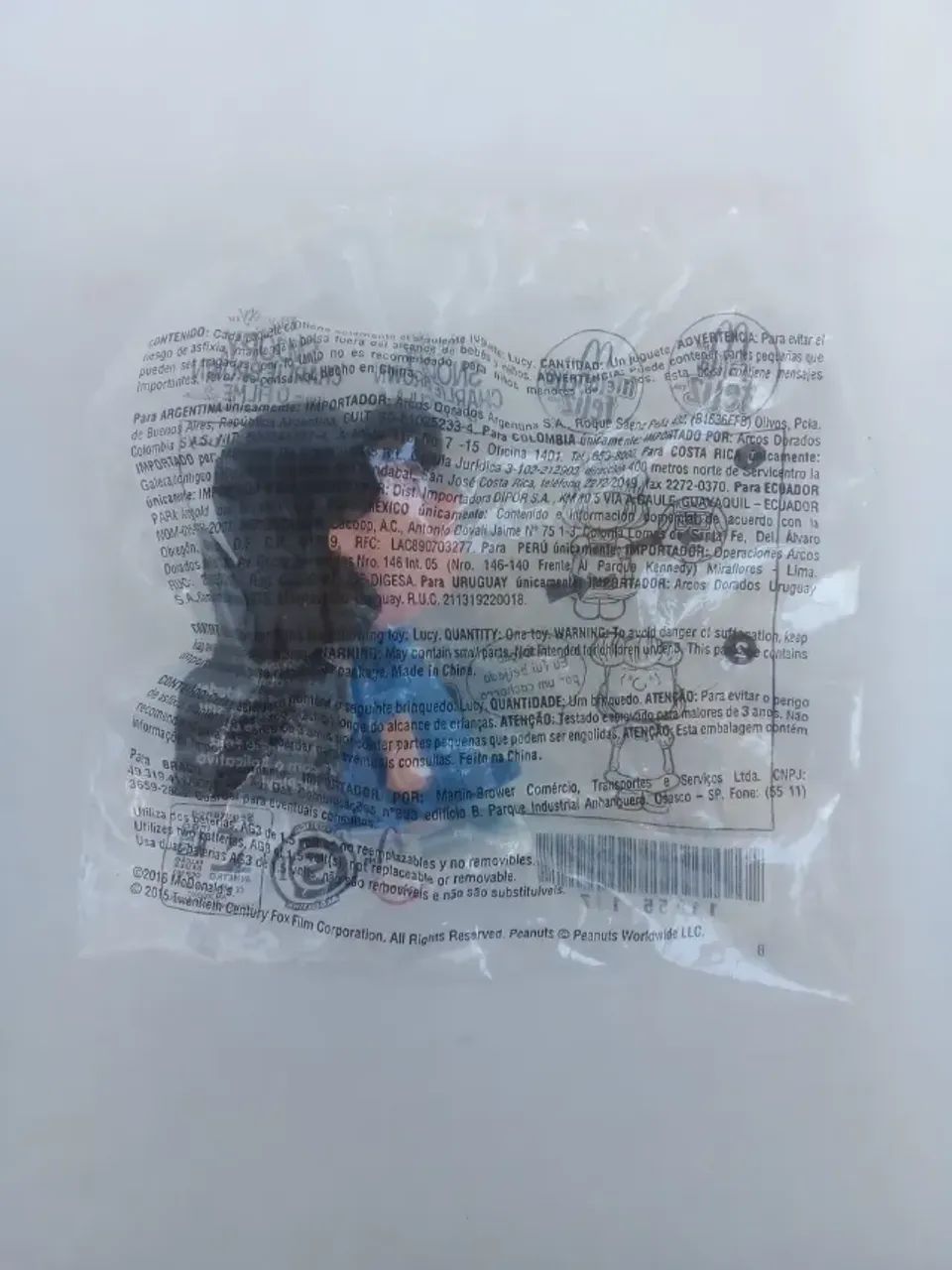 Promocional Mcdonalds Charlie Brown Lucy Lacrado 2016 - Foto 2