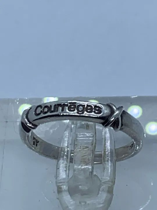 Courrèges anel de prata 925 