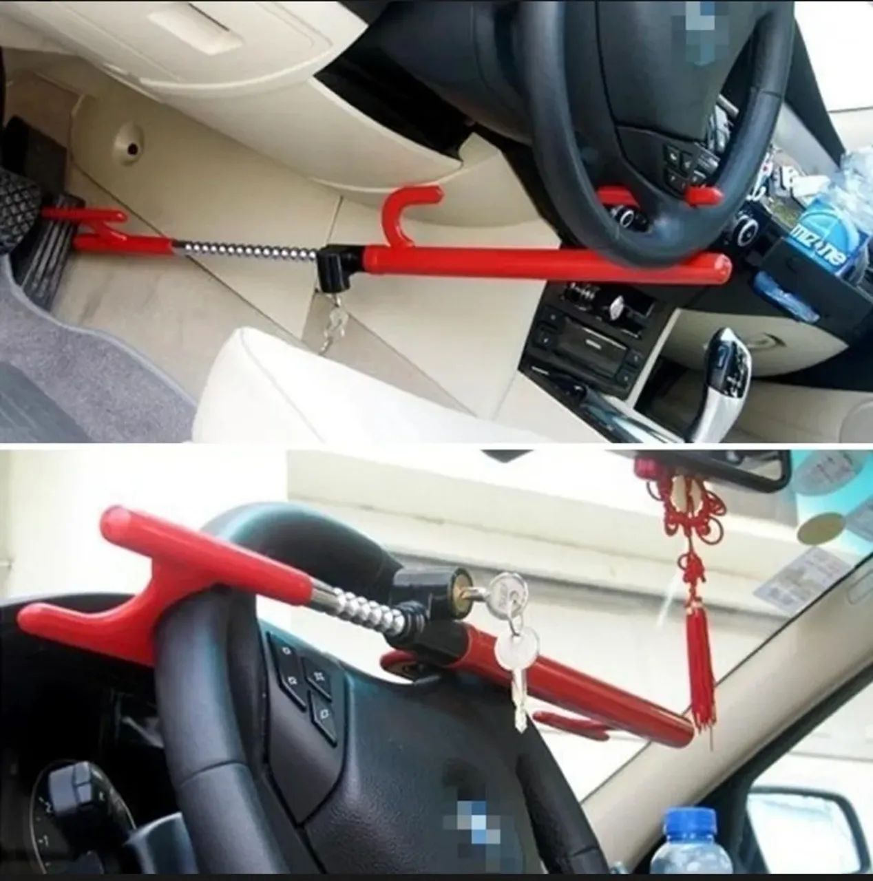 Tranca Trava Segurança Volante Pedal Carro Anti Furto - Foto 3