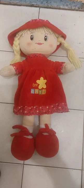 Coelhinho de Pelúcia Branco boneca de pano ursinho de pelúcia  - Foto 4