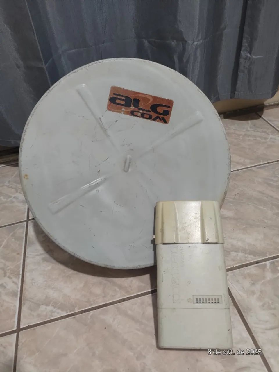 kit antena 2 ALGcom 22dbi radomizada com 2 RB912uag - Foto 4