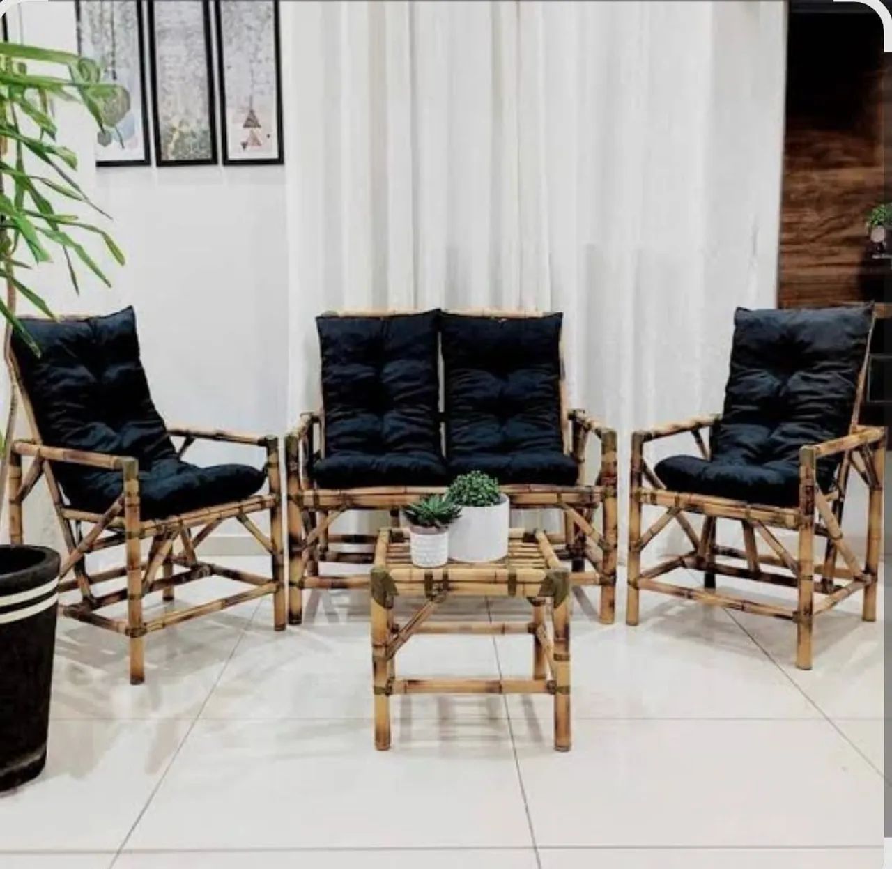 Jogo de sofá de Bambu