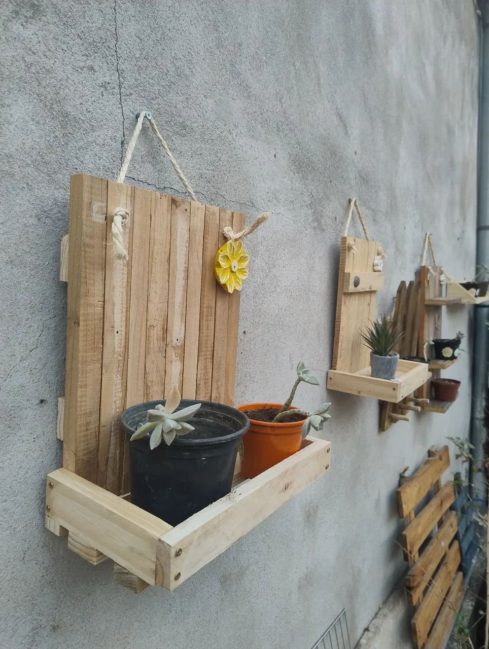 Painel de Madeira Artesanal com Planta - Foto 3