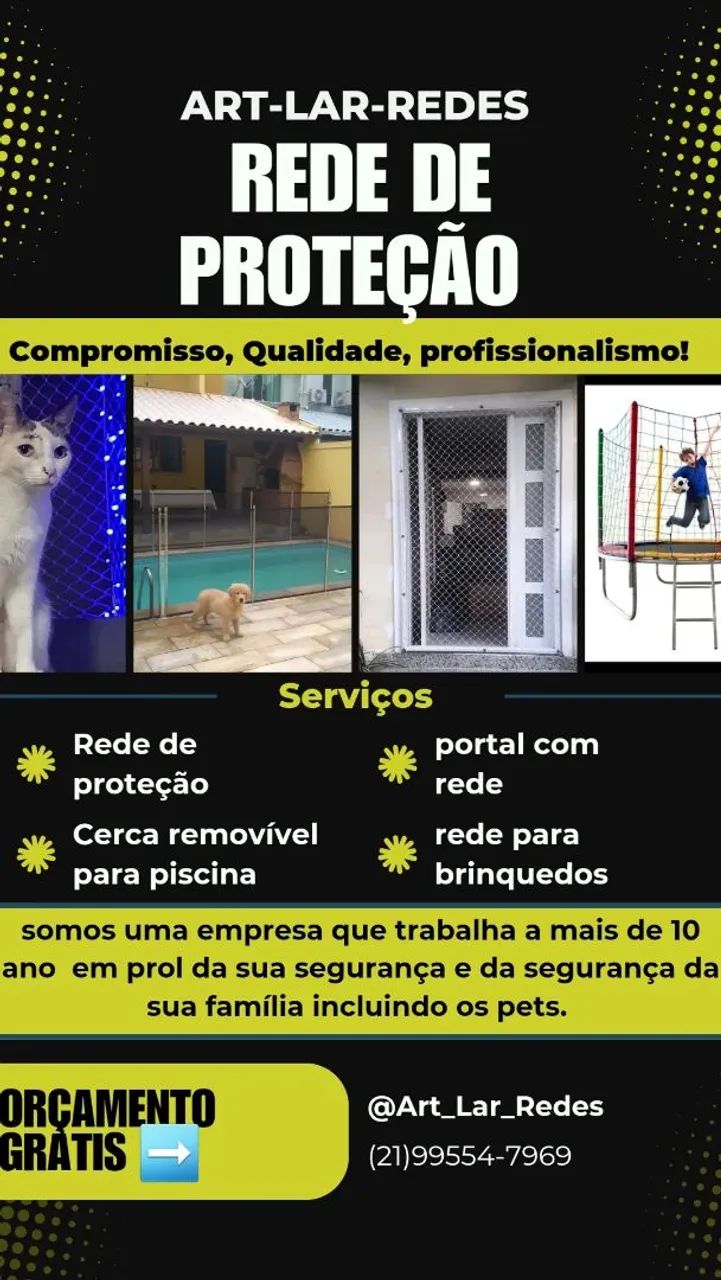 Redes de proteção para bebês e crianças