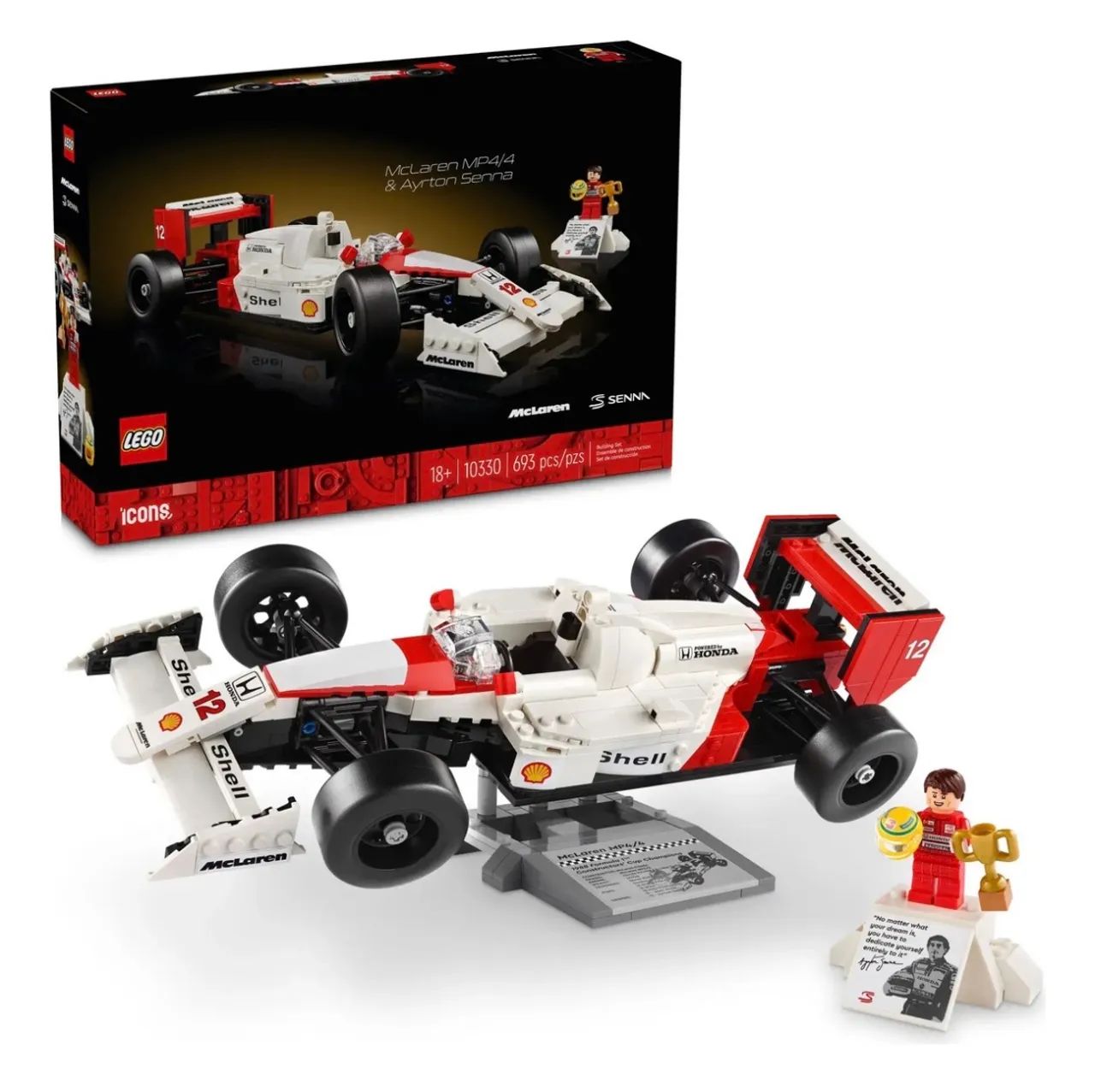LEGO Icons McLaren MP4/4 & Ayrton Senna - Novo