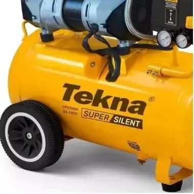 Compressor 50l isento de oleo c/2motores cps7050-2 220v/60hz-Tekna - Foto 2