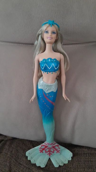 Barbie sereia antiga linda semi nova 