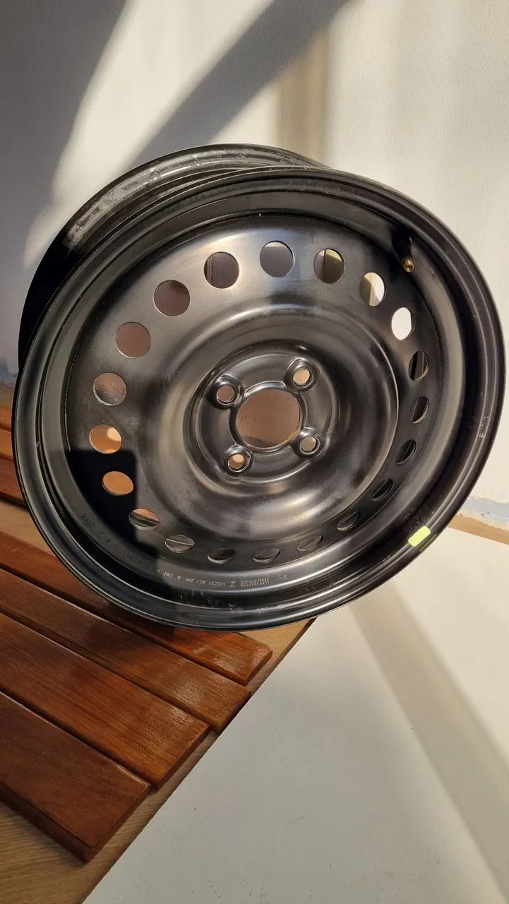 RODA DE FERRO ARO 16, FURACÃO 4X100 ORIGINAL NISSAN, COM AS