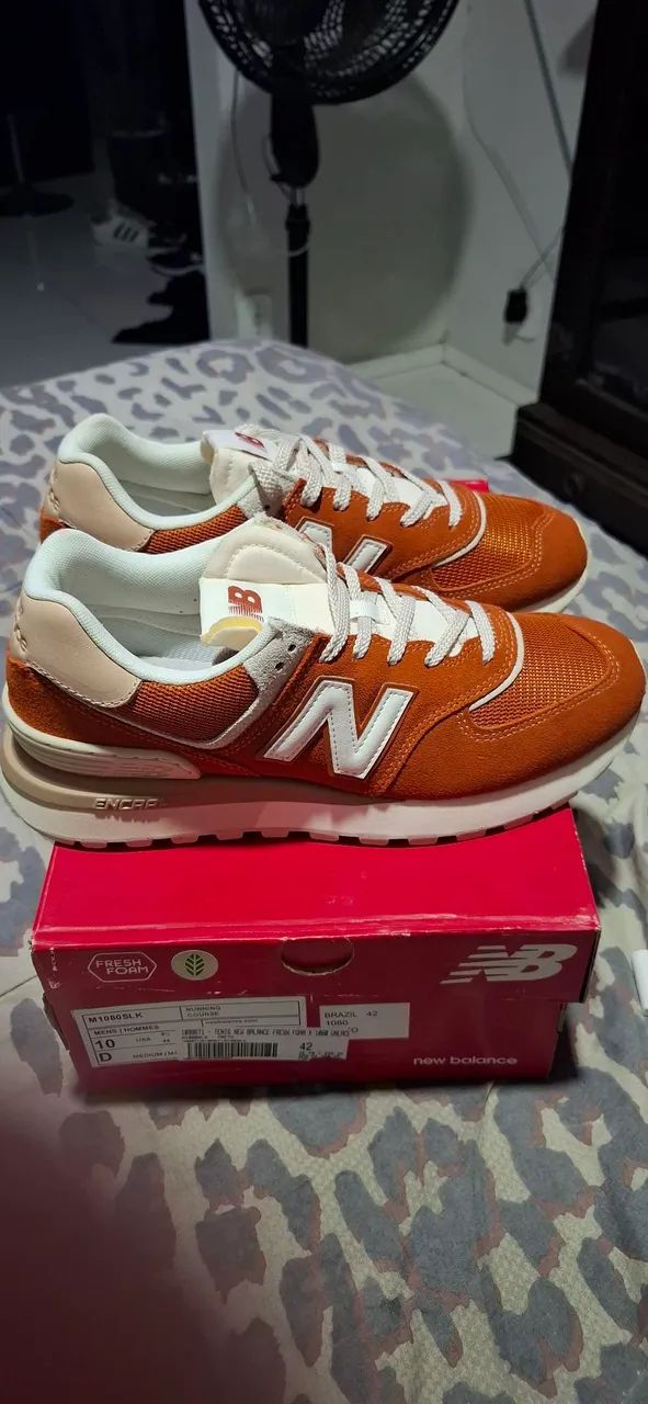 C出品 New Balance 574 Laranja - Novo e Original - Calçados - Praia de