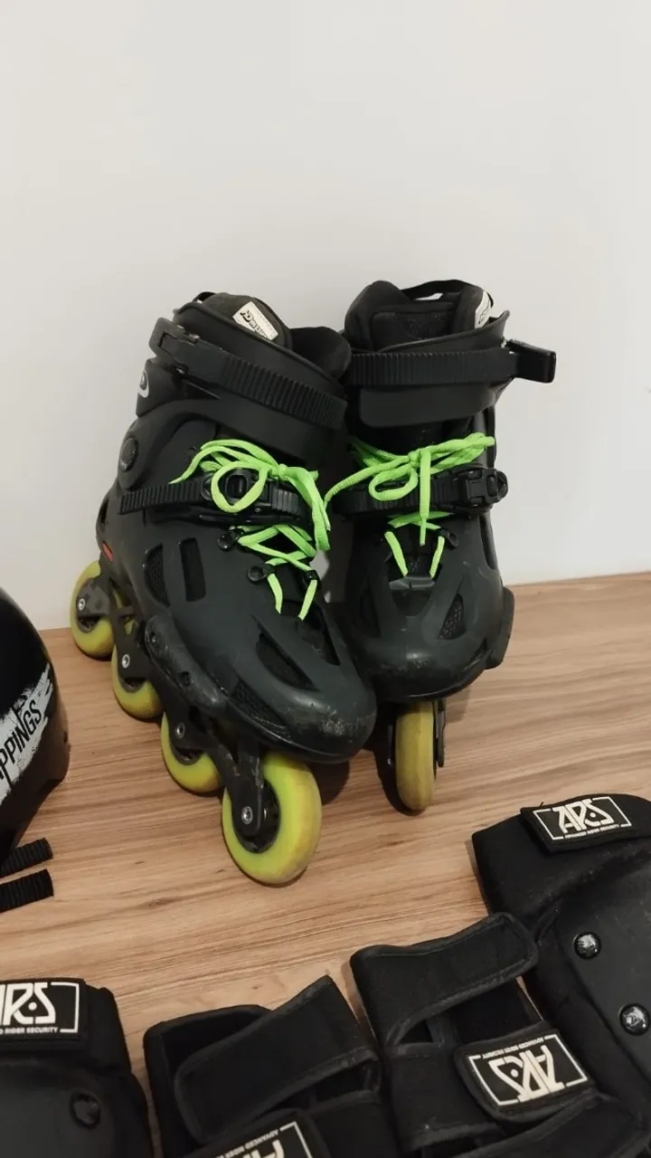 2 pares de Patins HD Inline New Skull/Urban Profissional