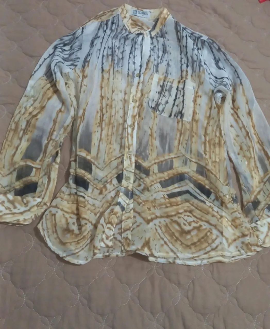 Blusa tamanho P manga longa transparente usada. - Foto 6