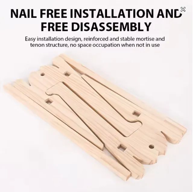 Suporte Para Notebook Universal De Madeira De Base Destacável - Foto 3