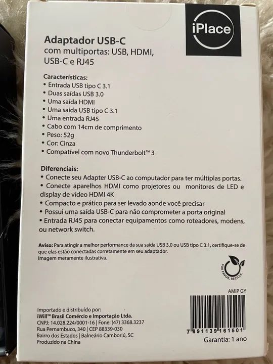 Adaptador USB-C Multiportas iPlace Original - Foto 2
