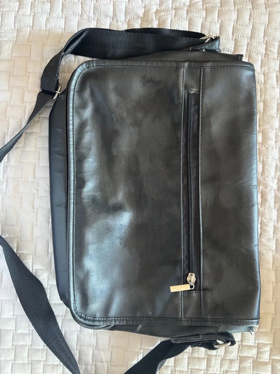 Bolsa executiva transversal courino preta