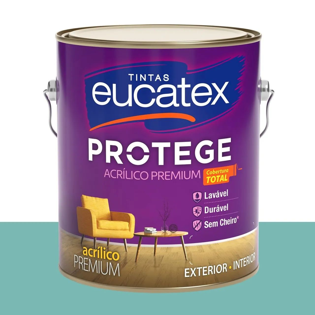 Tinta Acrílica Acetinada Eucatex Mar Mediterrâneo 3,2 L