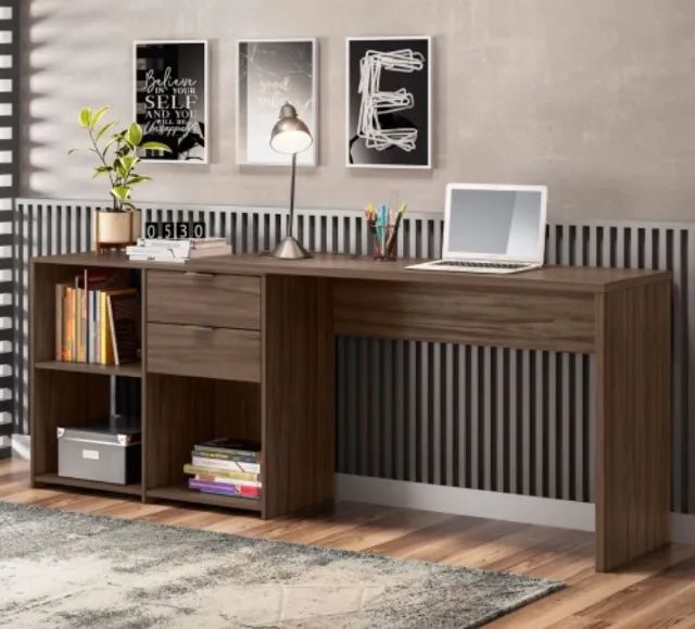Escrivaninha 2 Gavetas e Nichos com Diversas Opções de Montagens (PEGUE E LEVE JÁ)!!!!