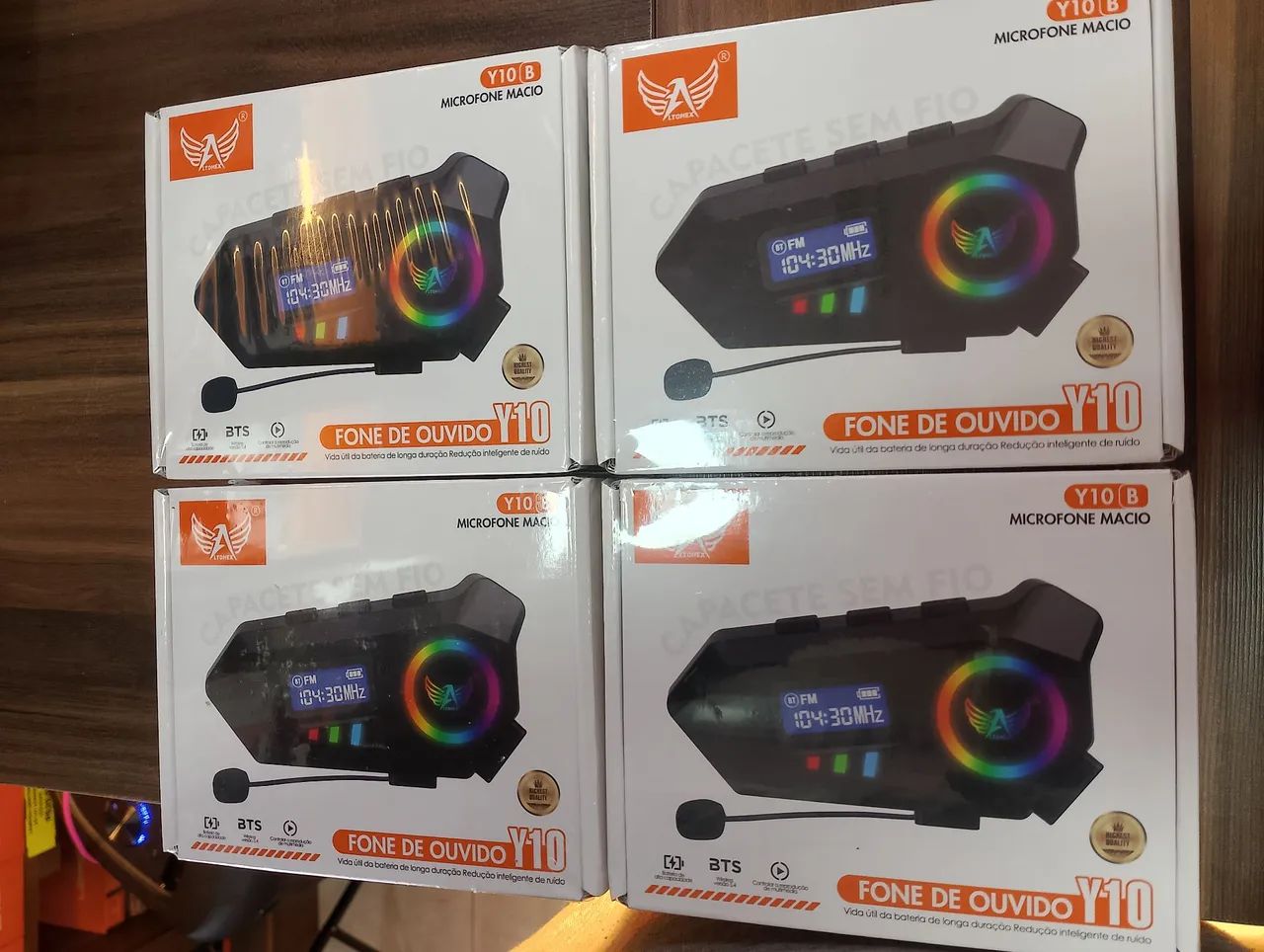 Fone de capacete bluetooth 64,99 reais 