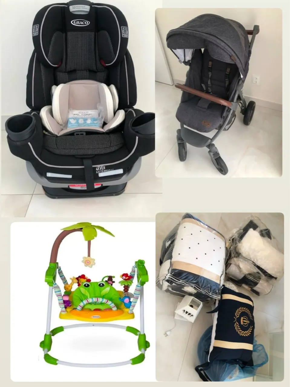 IMPERDÍVEL!!!!Kit Bebê Completo - Carrinho, Cadeira, Jumper e Acessórios!