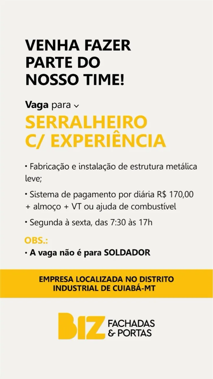 2 VAGAS SERRALHEIRO