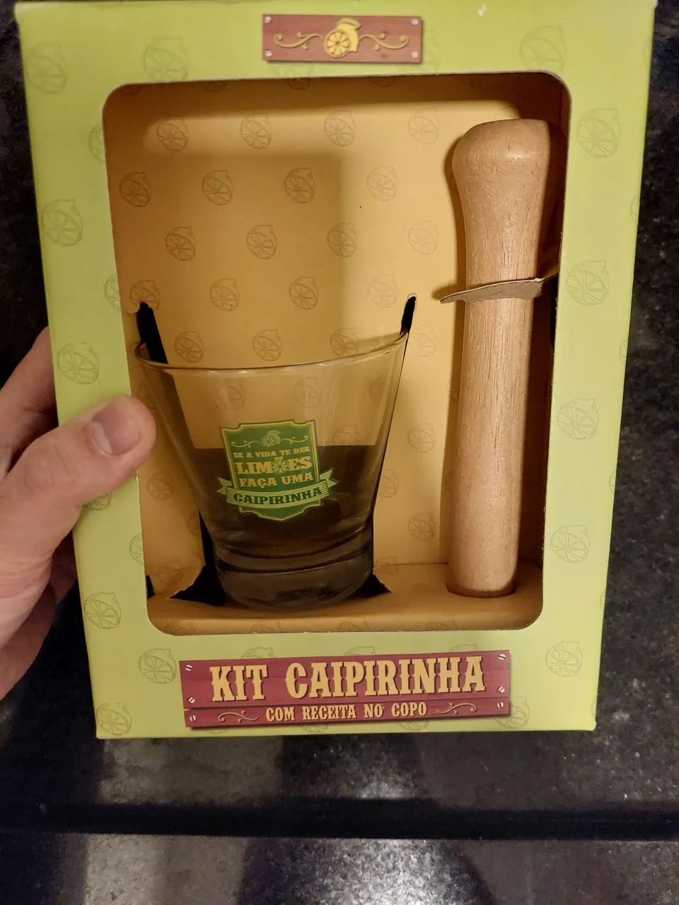 Kit Caipirinha com Copo e Pilão - Foto 3