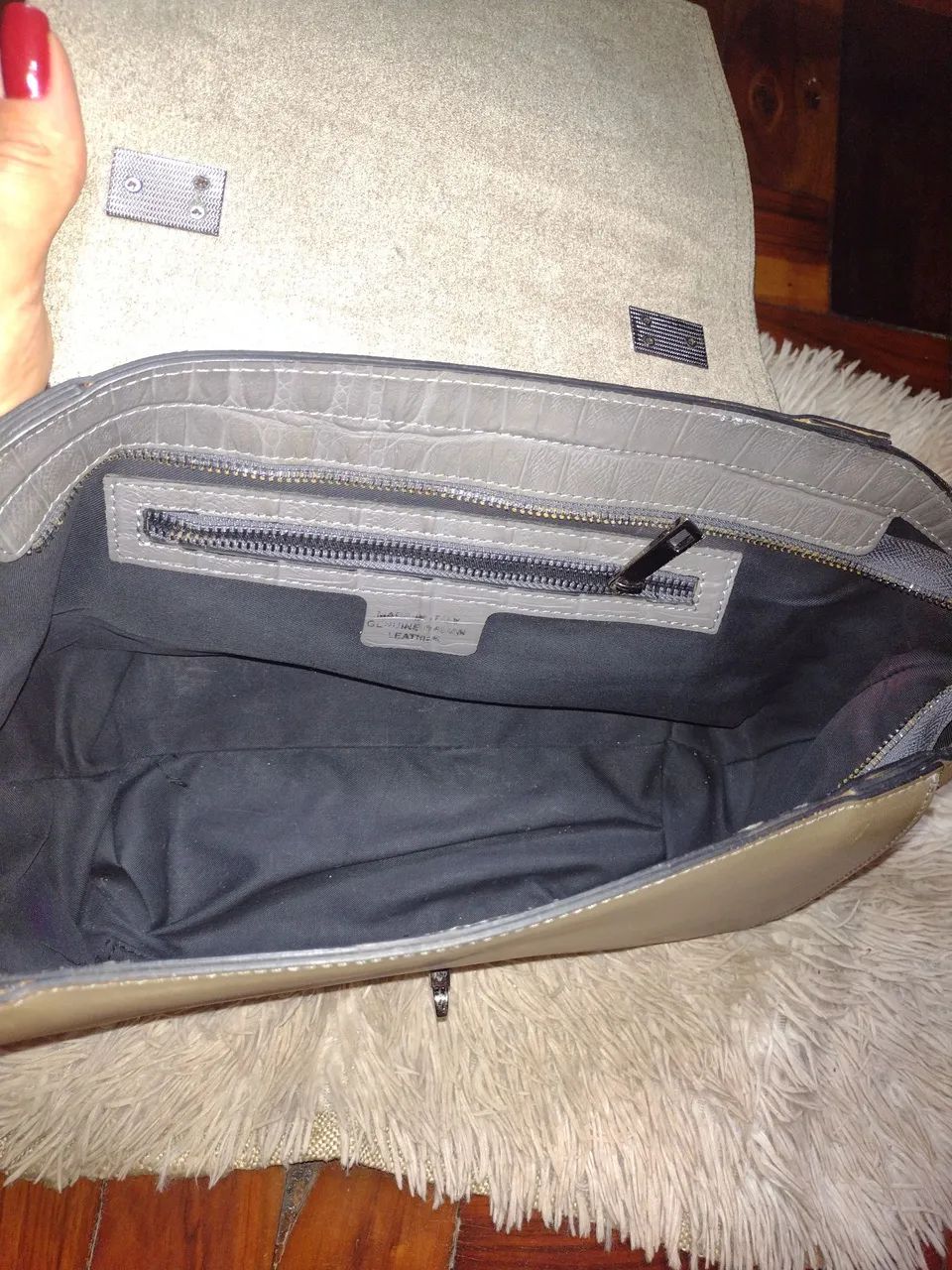 Bolsa couro legítimo italiana  - Foto 4