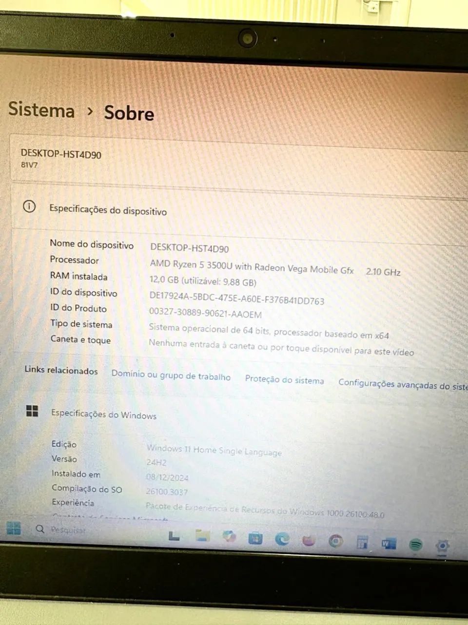 Notebook Lenovo Ryzen 5 3500U - Foto 5