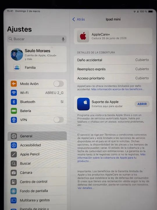 Mini iPad 6 64gb apple Care+