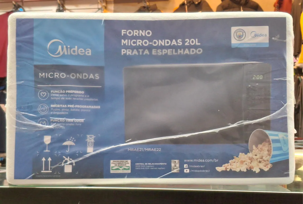 Micro-ondas midea espelhado novo