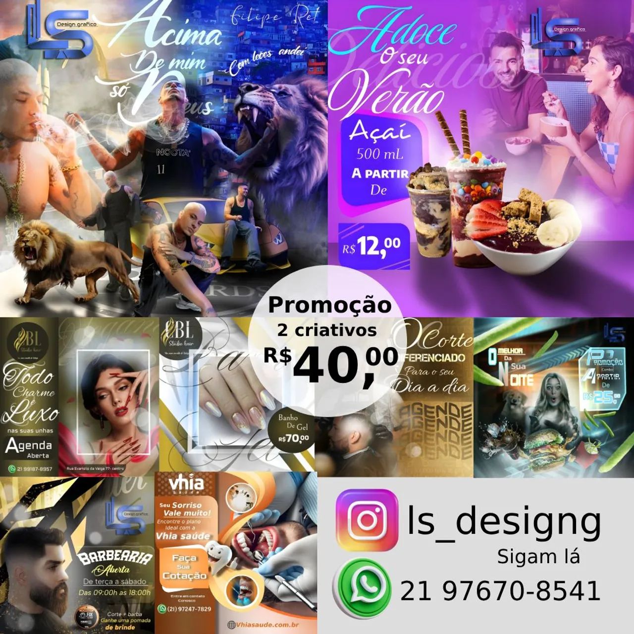 Design grafico criador de conteúdo midia social 